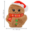 KONG Holiday Snuzzles Mini Santa Gingerbread Extra Small