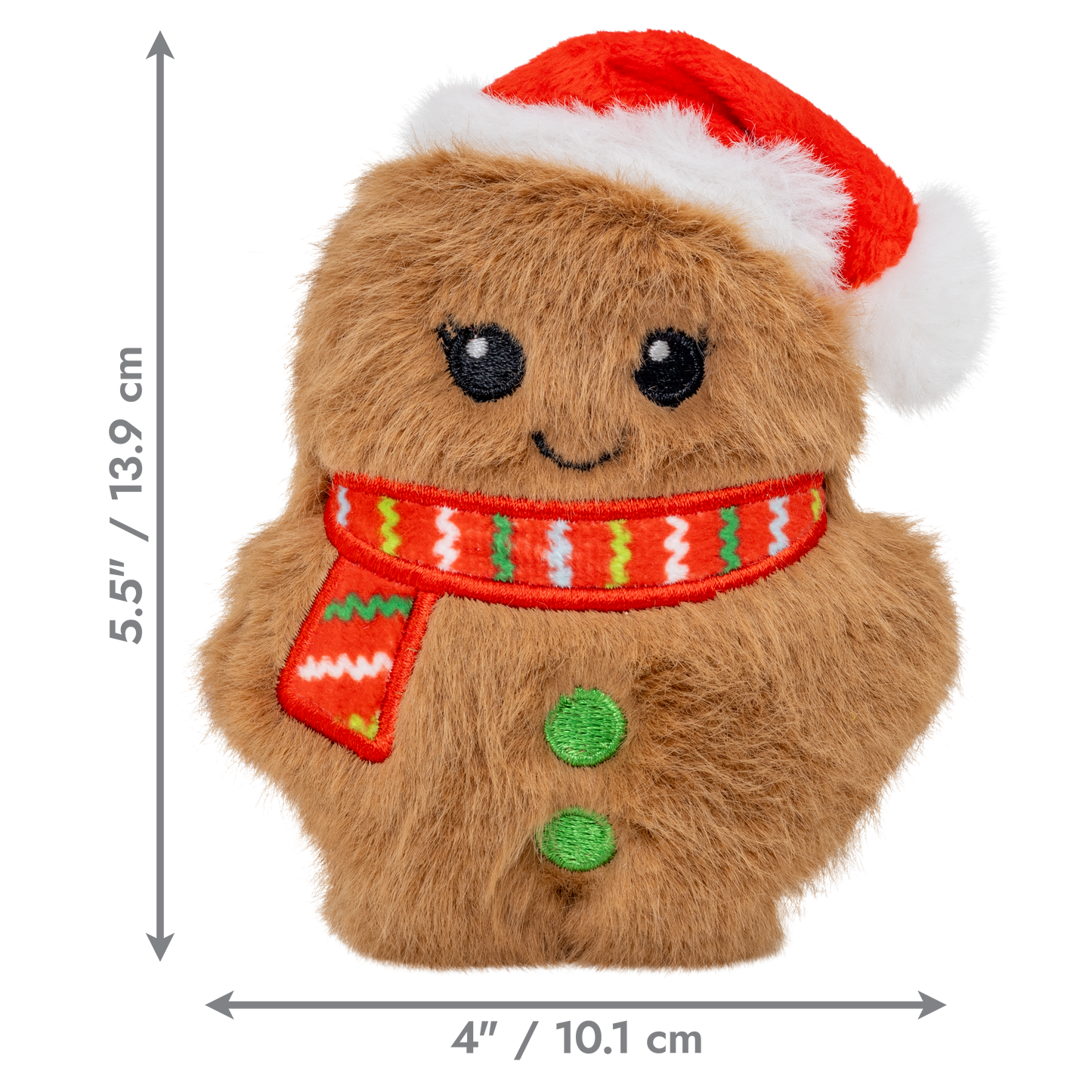 KONG Holiday Snuzzles Mini Santa Gingerbread Extra Small