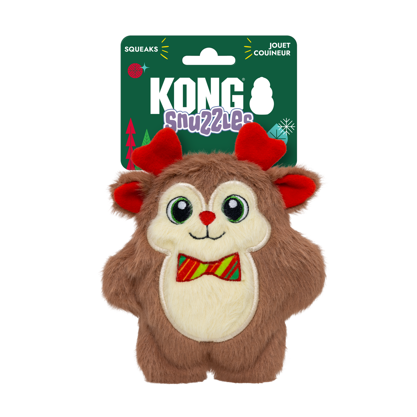 KONG Holiday Snuzzles Bow Tie Reindeer Small