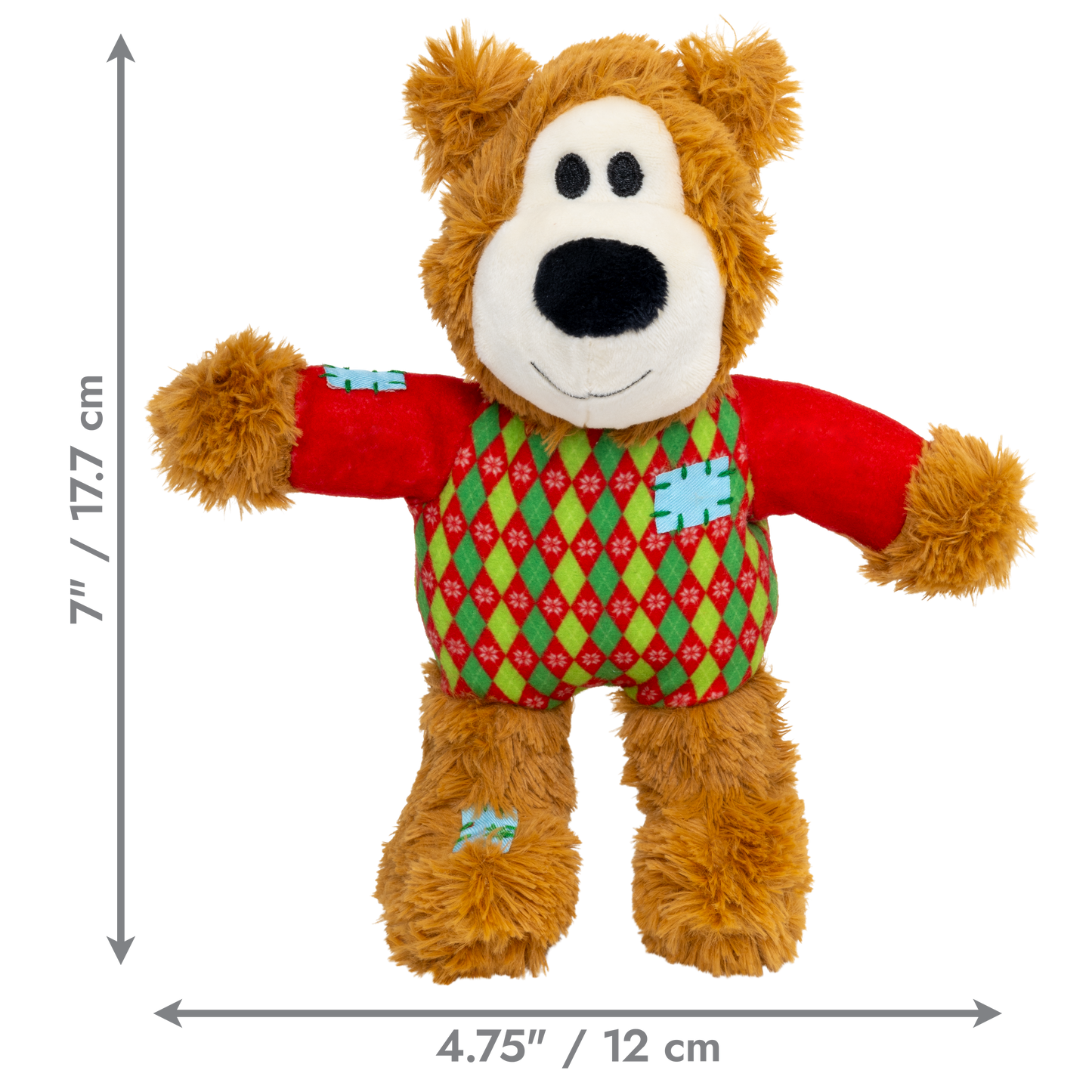 KONG Holiday Wild Knots Sweater Bear Red Small/Medium