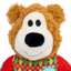 KONG Holiday Wild Knots Sweater Bear Red Small/Medium