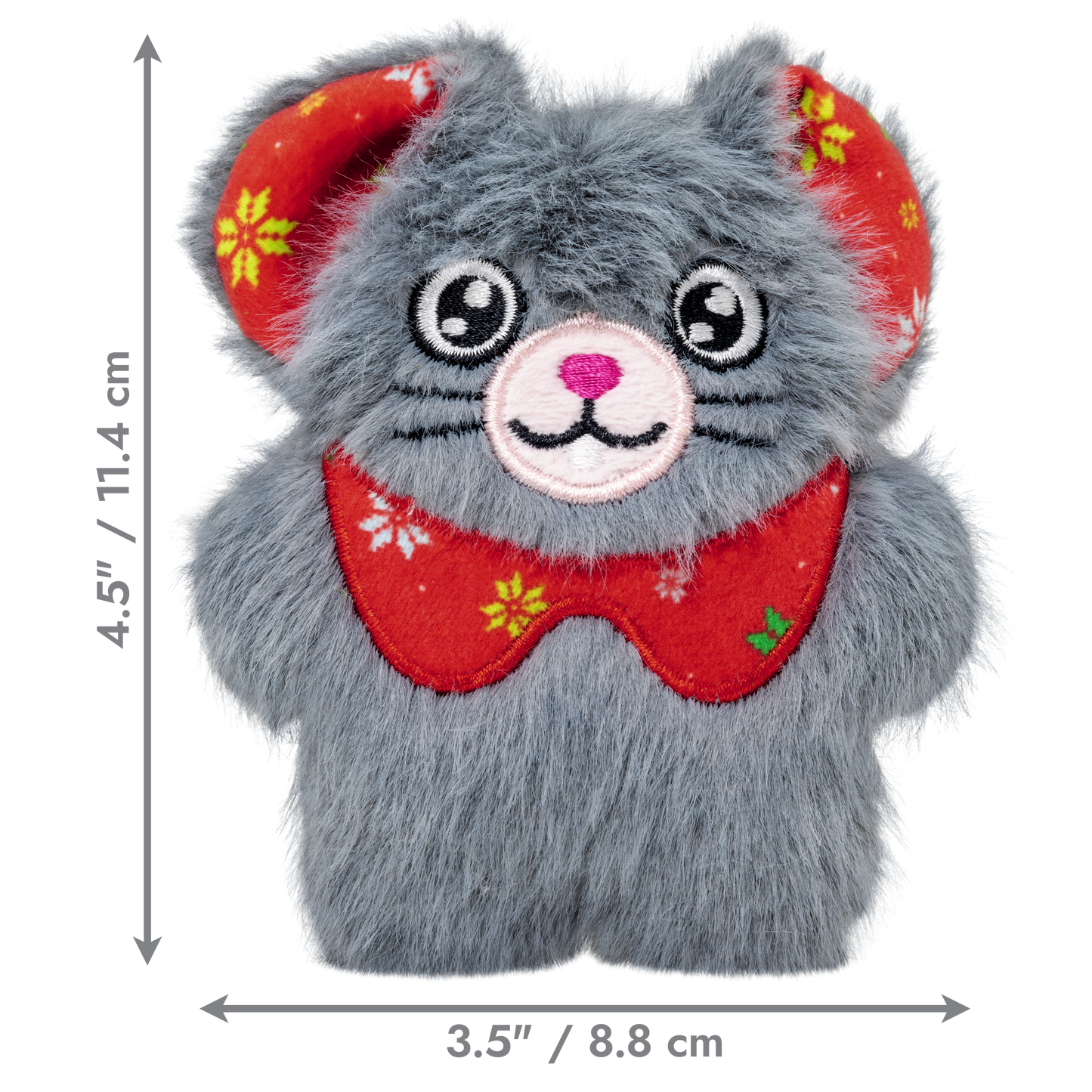 KONG Holiday Cat Snuzzles Mouse Grey