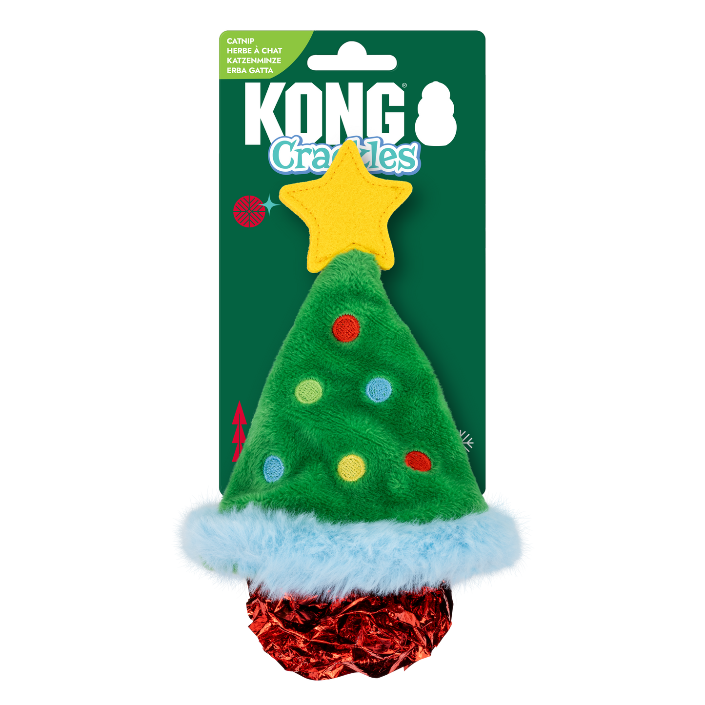 KONG Holiday Crackles Christmas Tree Green