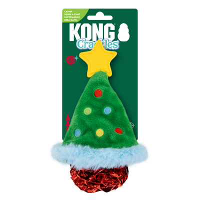 KONG Holiday Crackles Christmas Tree Green