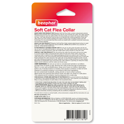 Beaphar Soft Velvet Flea Collar for Cats – Twin Pack 30cm