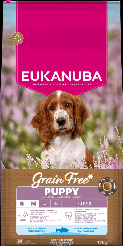 Eukanuba Grain Free - Ocean Fish -  Puppy Small/Medium 12kg