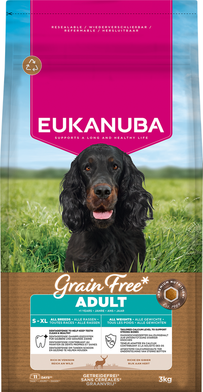 Eukanuba Grain Free - Venison -  Adult 3kg