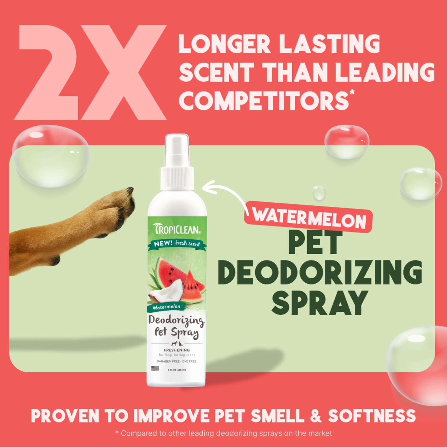 TropiClean Deodorising Spray Watermelon 236ml