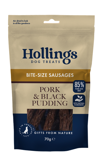 Hollings Gourmet Sausages Pork & Black Pudding 70g
