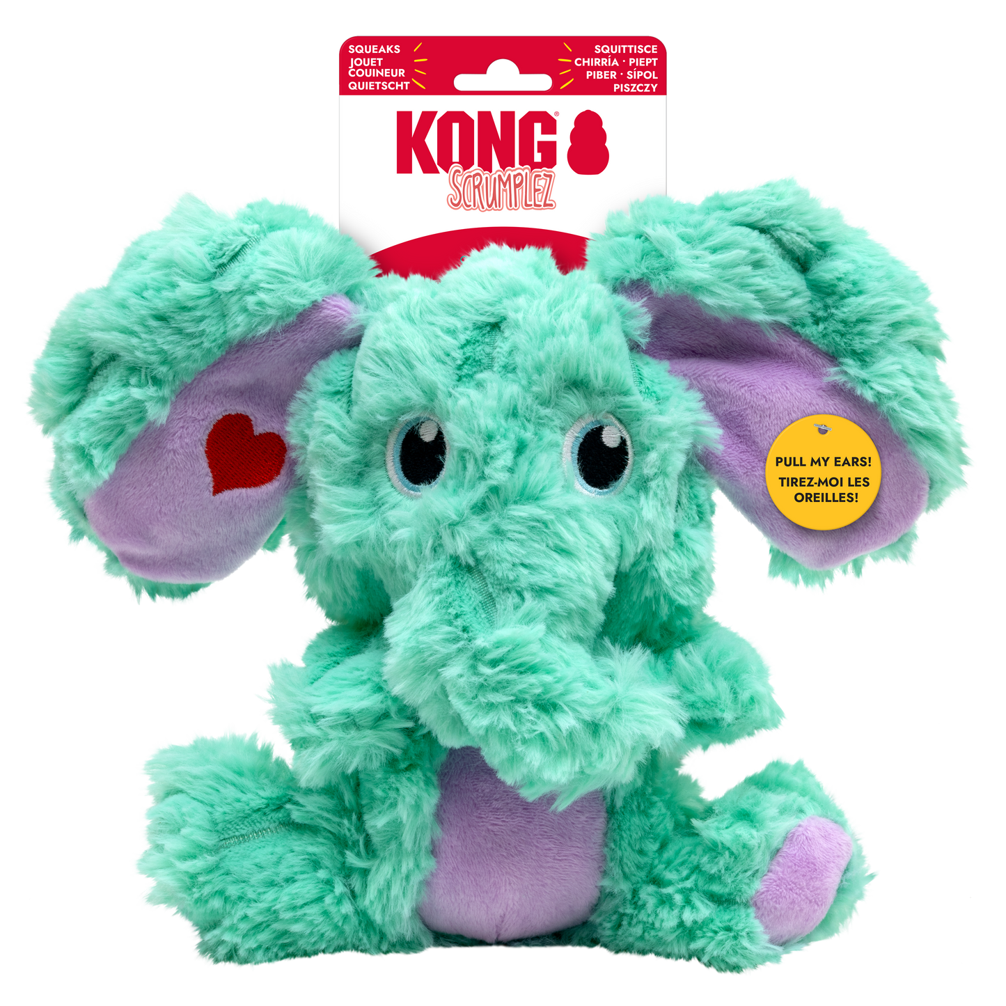 KONG Valentines Scrumplez Elephant Mint Medium