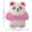 KONG Valentines Snuzzles Panda Pink Small