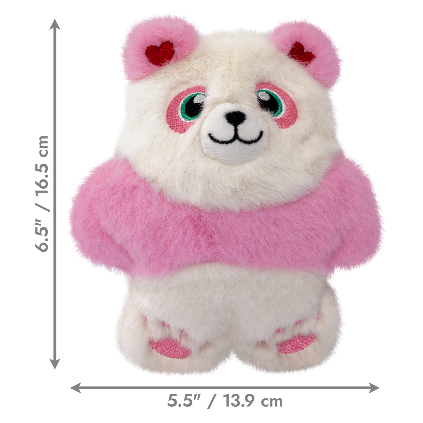 KONG Valentines Snuzzles Panda Pink Small