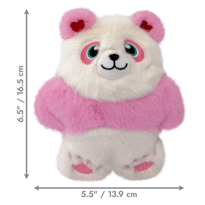 KONG Valentines Snuzzles Panda Pink Small