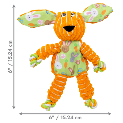 KONG Spring Floppy Knots Bunny Orange Small/Medium