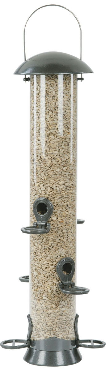 Cj Adventurer Metal Seed Feeder Gunmetal 6 Port Lge 55cm