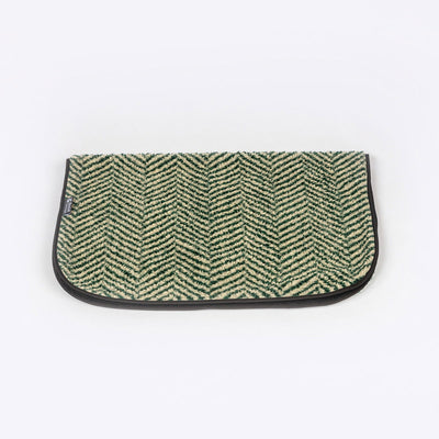 Fleece Green Herringbone Blanket Medium