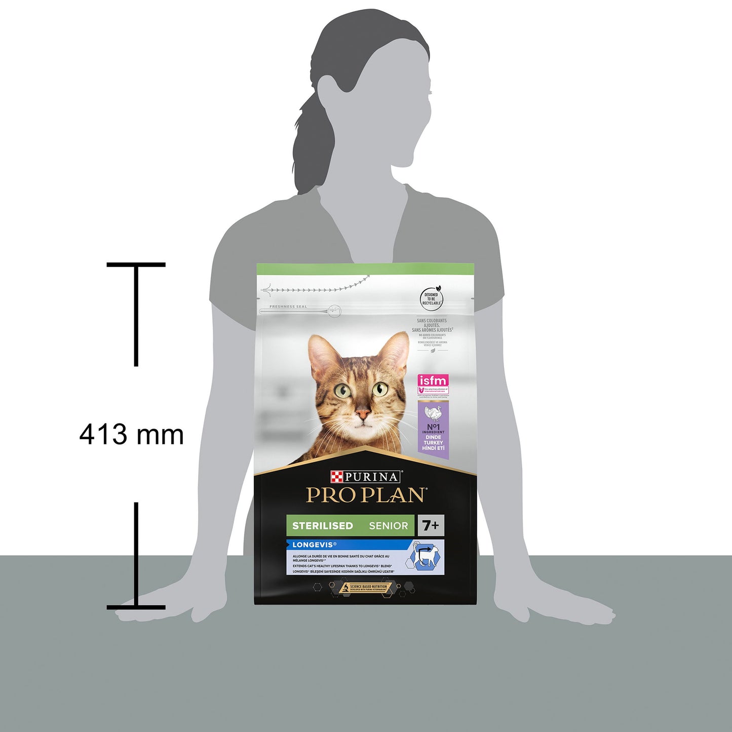 PRO PLAN Cat Optirenal Delicate Turkey & Rice 3kg Longevis Sterilised 7+ Senior Dry Cat Food Turkey