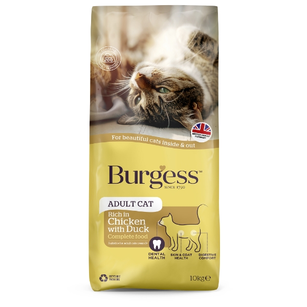 Burgess Adult Cat Chicken & Duck 10kg