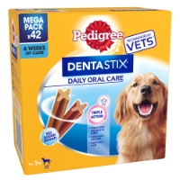 PEDIGREE DENTASTIX Daily Adult Large Dog Treats 42 x Dental Sticks 1.62kg