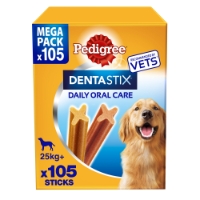 PEDIGREE DENTASTIX Daily Adult Large Dog Treats 105 x Dental Sticks 4.05kg