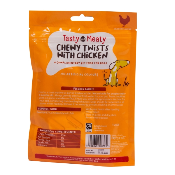 Tasty & Meaty Chewy Twists With Chicken 80g